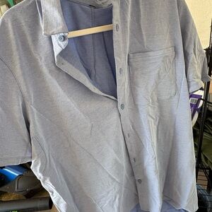 Men's Blue Short Sleeve Shirt